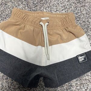 Kids Kuckle Heads Color block Swimsuit- Tan, White, and Black